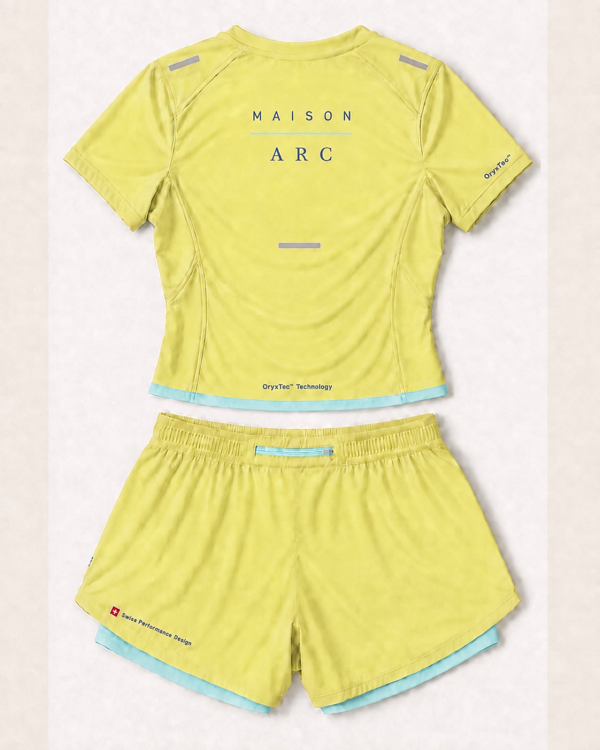 Back view of Prototype 01 women set in Lime Sorbet / Mint