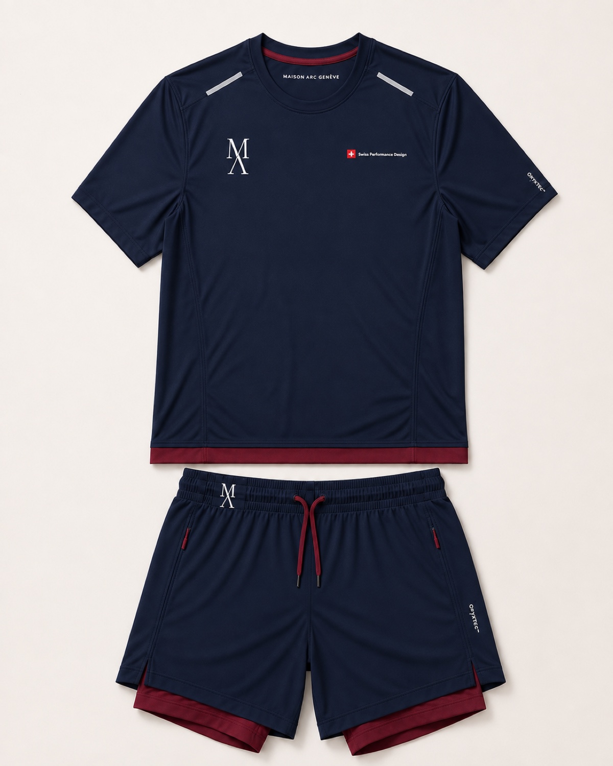 front view of Prototype 01 in Navy / Bordeaux